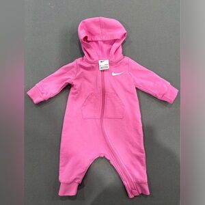 Nike Pink Hooded Baby Footie